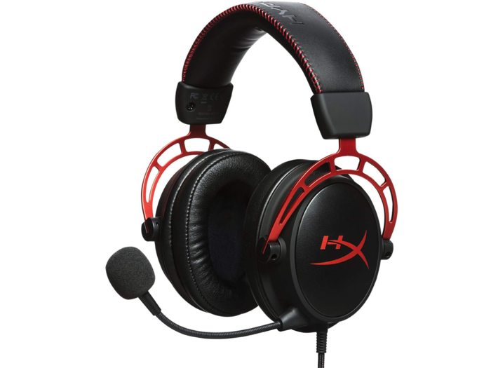 A gaming headset with a detachable noise-cancellation microphone