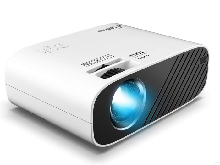 A mini projector with a built-in speaker system