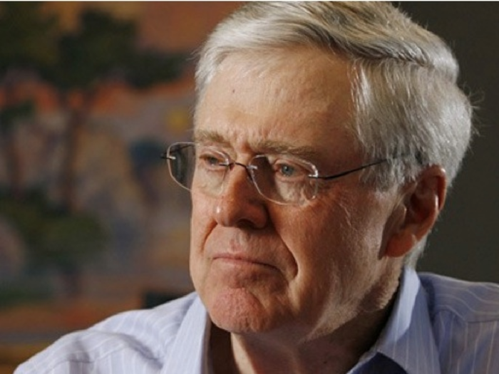 Koch Industries executives Charles and David Koch. Actual 2018 net worth: $53.5 billion each.