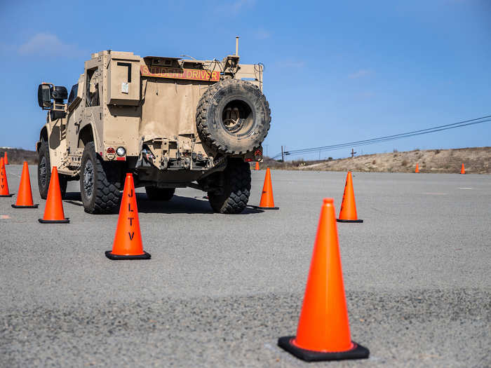 From there, the students will do a cone-skill course. During the cone course, the students will learn basic maneuvers, with an instructor as the assistant driver to help guide the students.