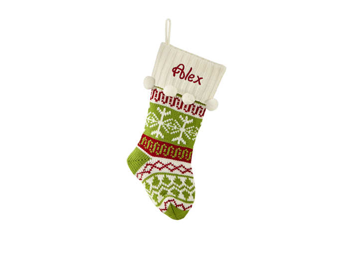 A personalized Christmas stocking