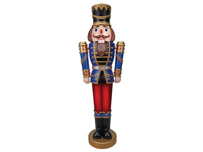 A Christmas nutcracker with LED lights