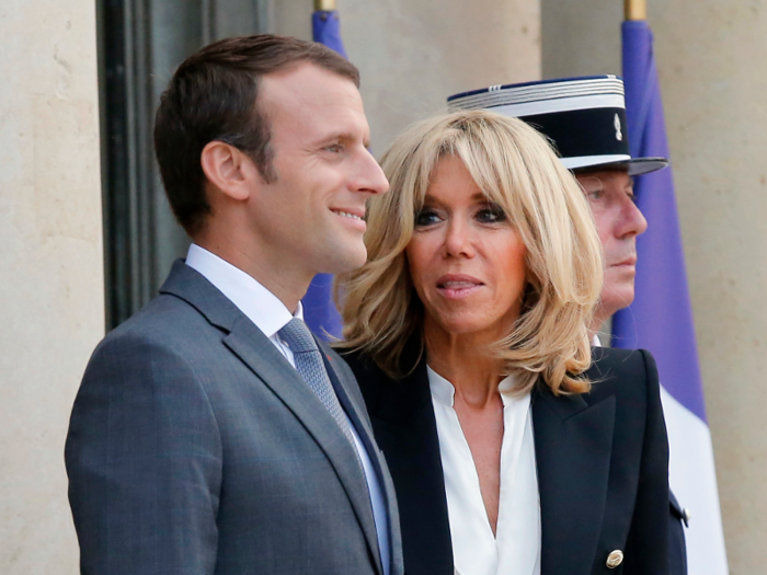 Lycée La Providence — Emmanuel Macron and Brigitte Macron