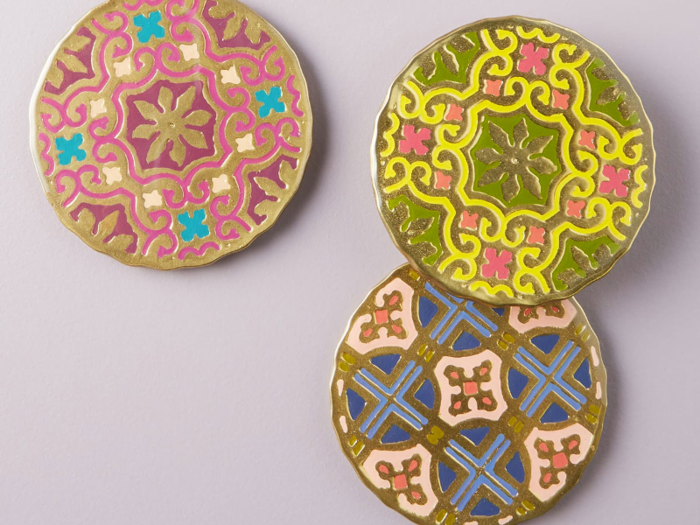 A set of colorful coasters