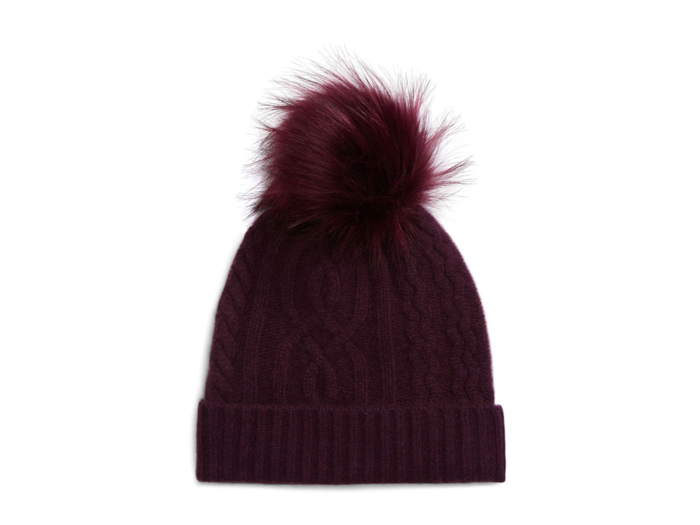 A cozy cashmere beanie