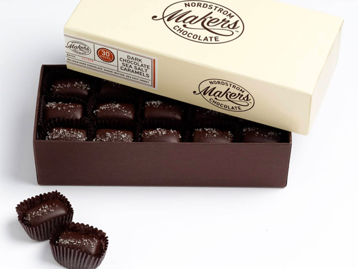 A box of decadent caramels