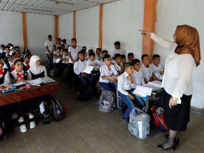 14. Teachers in Iraq earn salaries 9% lower than the GDP per capita.