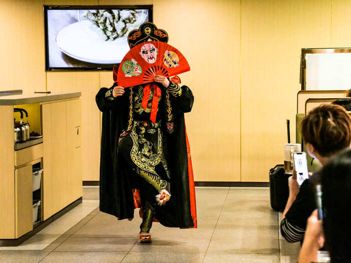 This felt like a Chinese version of the Texas Roadhouse line dance, except diners seemed delighted to engage with the performer.