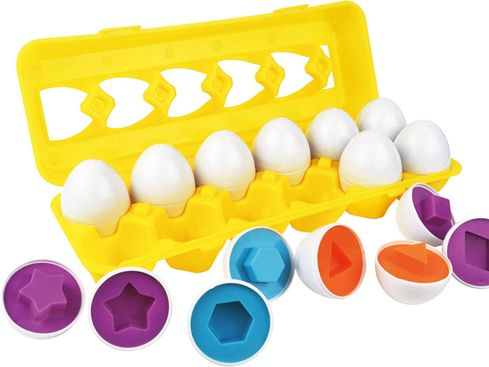 Eggs that teach colors and shapes