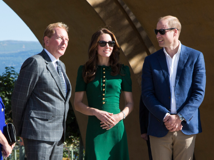 Von Mandl showed Prince William and Kate Middleton around one of his wineries in 2016.