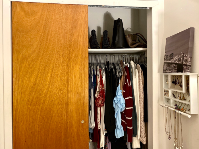 I can live with the full-sized bed in my apartment. What really matters is the closet space — and that, at last, is where my tiny apartment wins out.