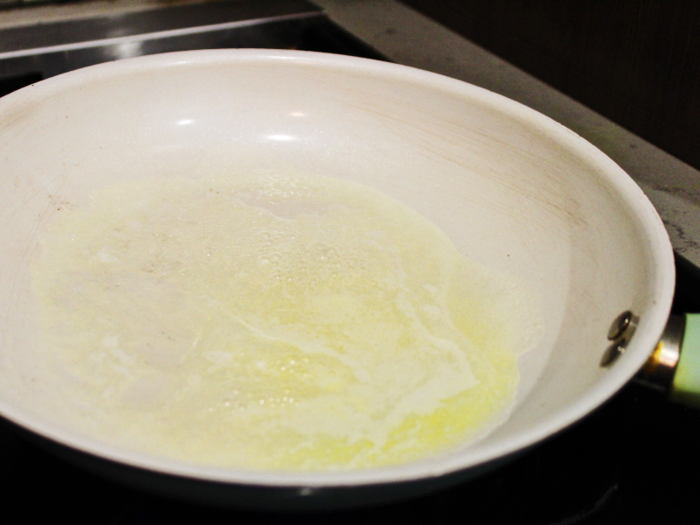 In one minute or less, my butter was completely melted and beginning to froth.