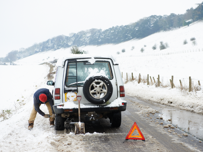 Proper vehicle maintenance is especially important during the winter. Make sure your tire pressure is correct, fluids are topped off, and your battery in proper working order.