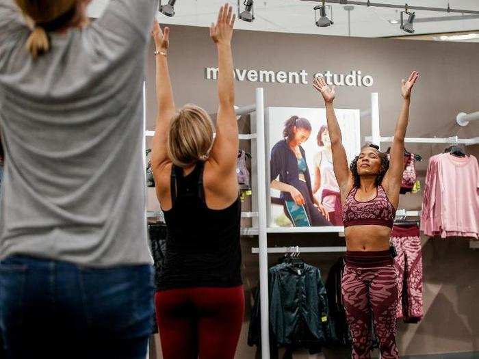 In the activewear section, JCPenney debuted "The Movement Studio," where shoppers can participate in instructor-led fitness classes, much like brands such as Athleta and Lululemon do in their stores.