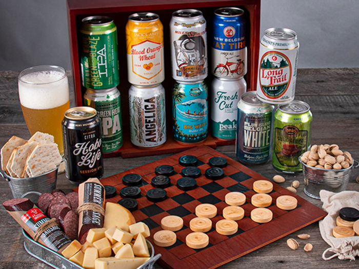 Beer and gourmet snacks to go along with game night