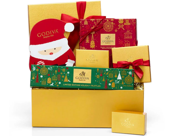 A cheerful assortment of Godiva chocolate