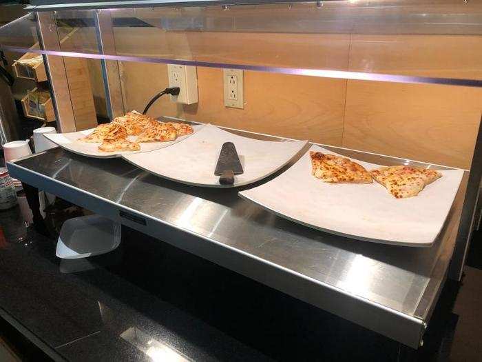 A little while before boarding, they also brought out "pizza" for the bar.