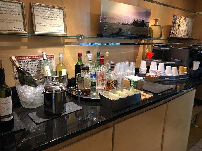 A self-service bar ...