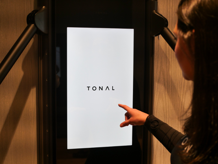 A Tonal machine retails for $2,995, plus a monthly $49 video training subscription fee. And on top of that, unlike Peloton, a Tonal machine requires mounting to a wall in your home.