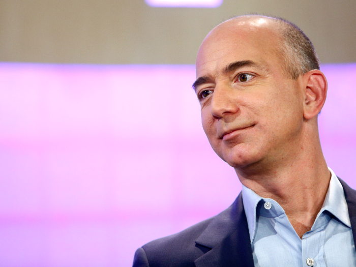 At some point in the early aughts, Bezos started shaving his head, but he hadn