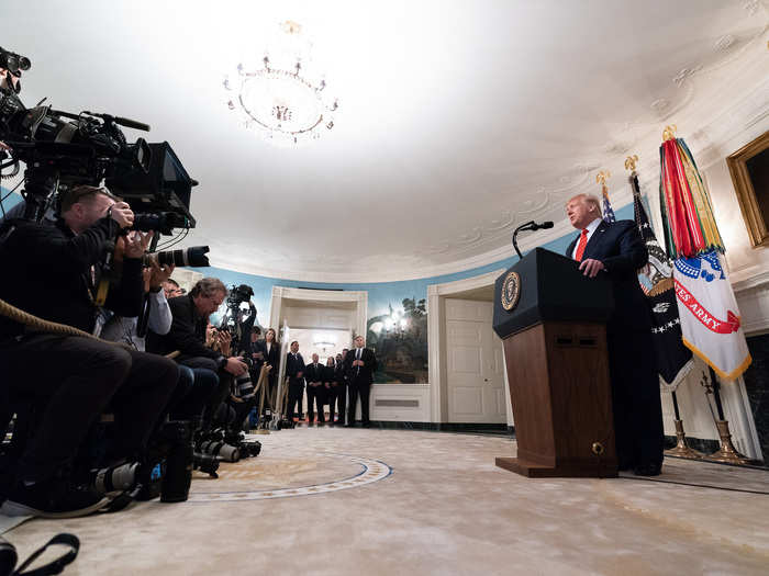 October 27: Trump addresses the nation from the White House to announce the death of ISIS leader Abu Bakr al-Baghdadi, after a US military raid on his Syrian compound.