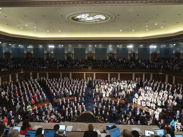 February 5: Several female Democrats wore white to the State of the Union in a show of solidarity, and to honor the Suffragettes who fought to earn women the right to vote.