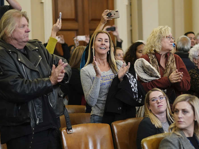 When Yovanovitch finished her testimony, the audience and some members of Congress broke into applause, which is highly unusual.