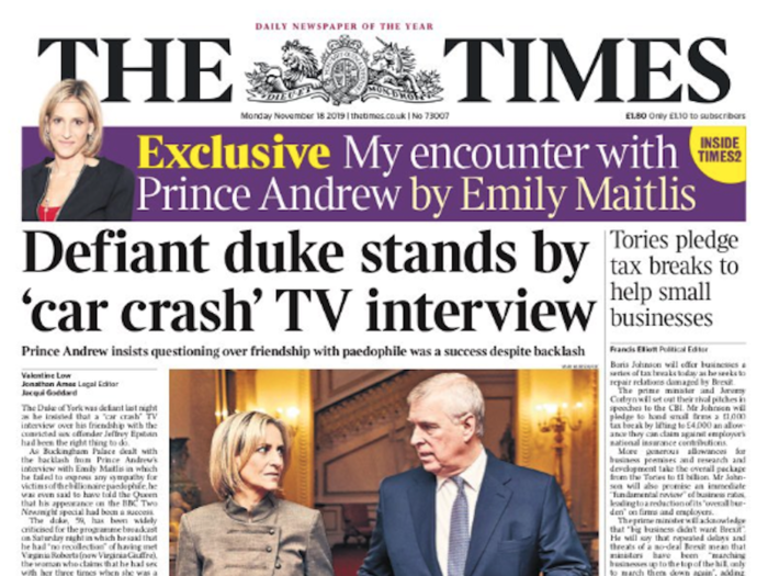 Some outlets spoke to sources who relayed how Prince Andrew believed the interview was a success.