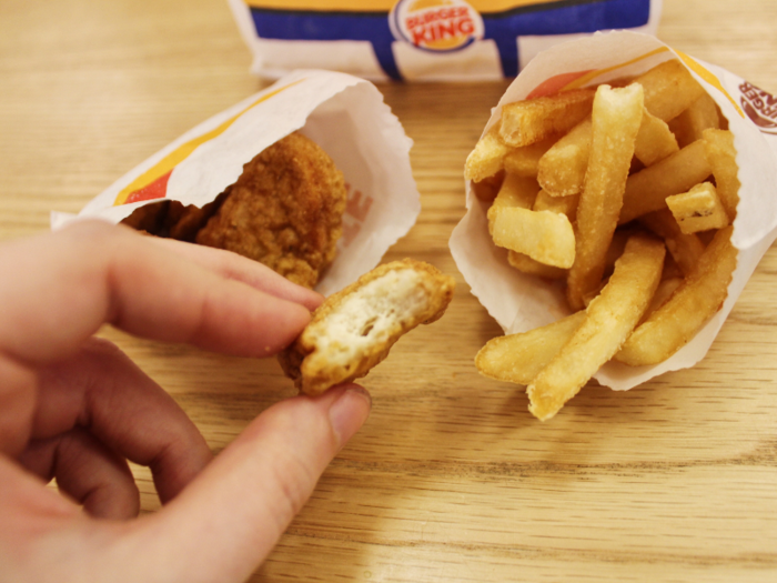 However, once I bit in, they were hopelessly dry and the breading had a texture similar to sawdust.