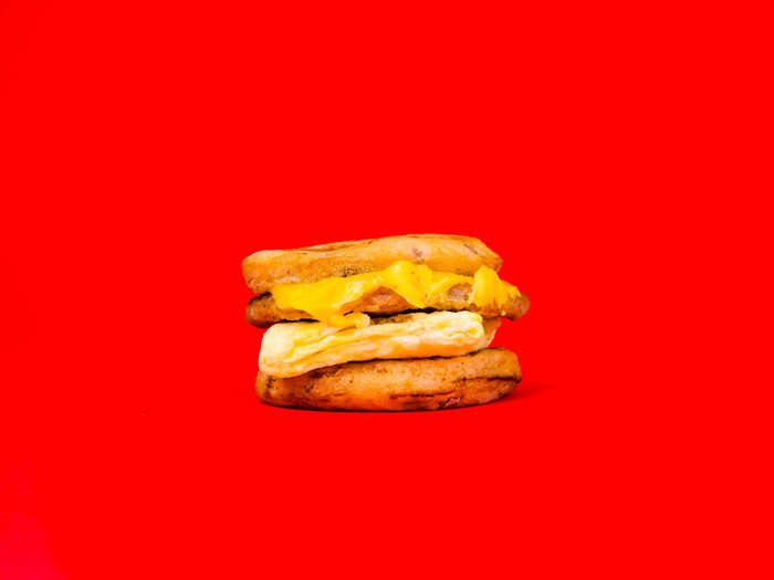 SAUSAGE EGG AND CHEESE MCGRIDDLE, $4.29 — However, the mighty McGriddle meets its match in McDonald