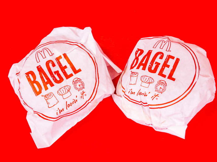 There are bagels on McDonald