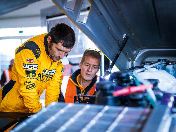 British motorsports personality Guy Martin was behind the wheel for both Fastrac records.