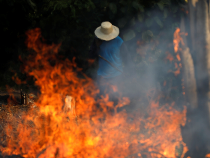 Humans lit fires in the Amazon rainforest. Unusually hot, dry air made it easier for the flames to spread at unprecedented rates.