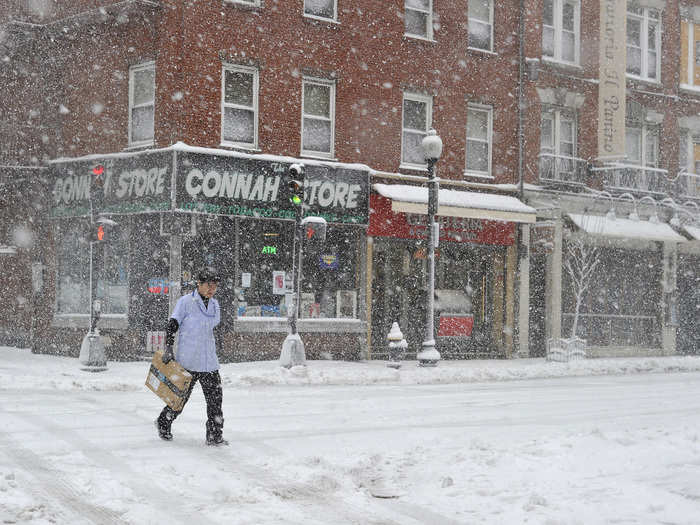 The average high in Boston, Massachusetts, is only 38 degrees Fahrenheit in the winter months. Usually it has 22 days that never get above freezing. In 2015, four blizzards in three weeks caused so much snowfall that the city had to spend $35 million to remove it. That winter clocked in 108.6 inches of snow. Harsh winters have also damaged public utilities like ferry docks and gas lines.