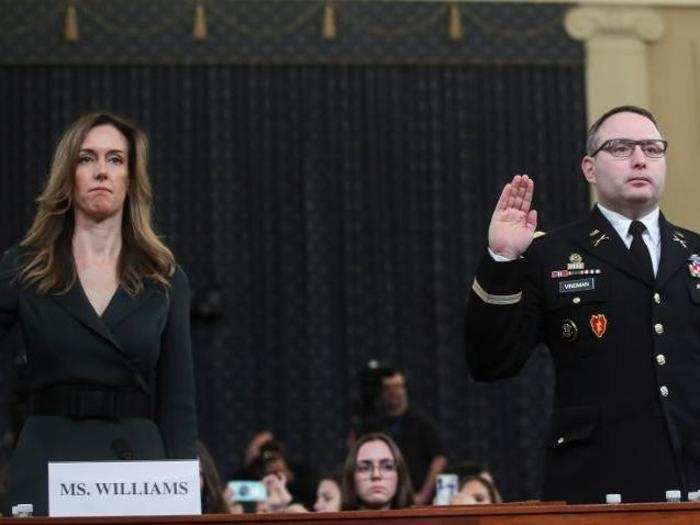 Day 3, Tuesday, November 19: Lt. Col. Alexander Vindman and Jennifer Williams called Trump