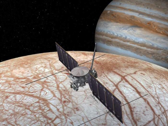 But NASA is still just testing those technologies. Before they take off, the agency plans to send a spacecraft to scout the surface of Europa.