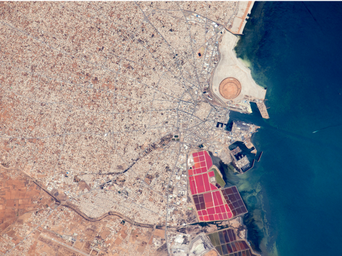 When they fly over cloud-free cities, astronauts can see details that seem tiny from above.