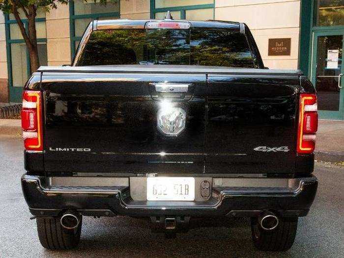 The rear step bumper made getting in and out of the bed relatively simple. And of course that massive chrome RAM badge shines in the sunlight!