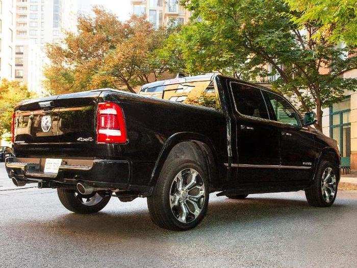 The RAM 1500 weighs about 5,400 pounds and can tow 12,750 pounds.