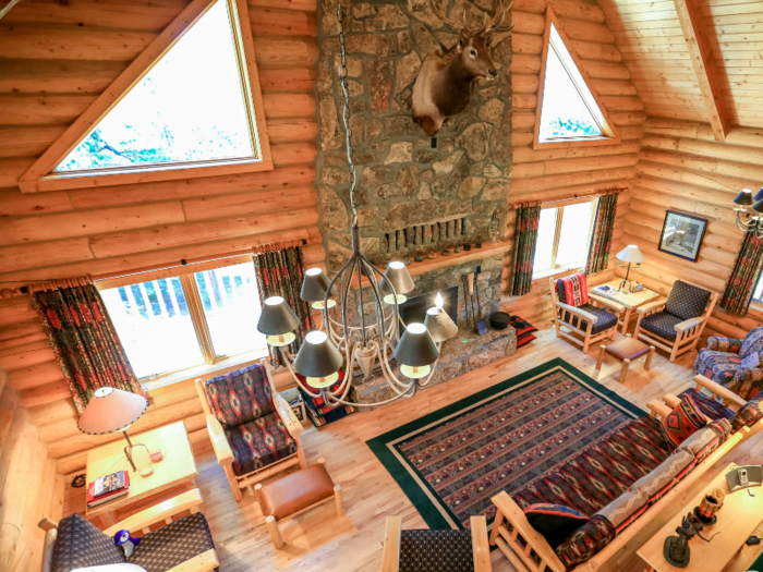 One area of the ranch, The Lodge at Bald Ridge (also known as the "Upper Hideout"), features a log home with five bedrooms and four bathrooms.