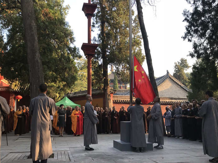 In 2018, to further relations with the Chinese government, the temple raised the Chinese flag for the first time in its 1,500-year history. The temple is one of China