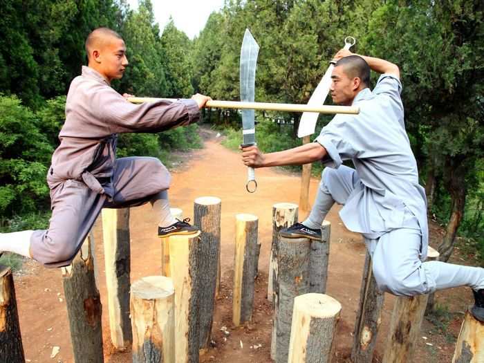 When the temples were attacked in the 17th Century, legend has it that five fugitive warrior monks made it out and spread kung fu across China, eventually resulting in the creation of karate, as well. Scholars dismiss much of this as exaggerated tales.