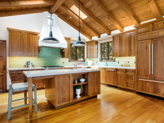 Even though the ranch was originally built in 1919, its recent renovations ensure a newer, modern feel, complete with quartz countertops in the kitchen.