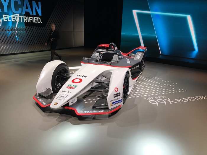 Porsche brought its 99x Formula E car.