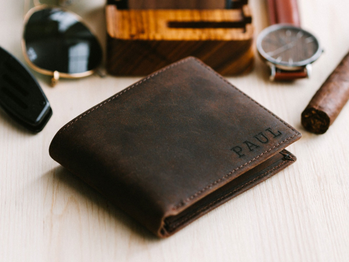 A leather wallet