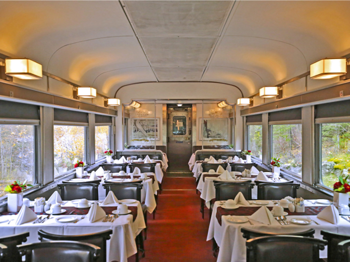 Another opportunity to meet people was during mealtime in the dining car, which looked exactly like it did in the brochure.