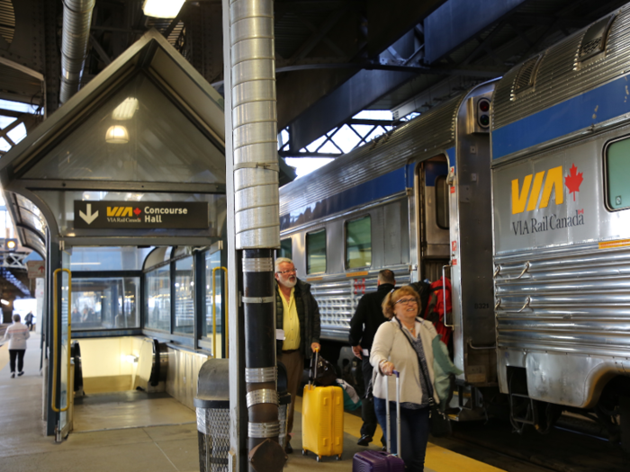 As crew members announced that it was time to board, we were all led through the station to the VIA Rail platform where the train was waiting for us. I looked around and everyone was smiling — they all looked excited for the almost 100 hours ahead.