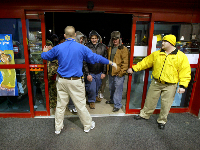 Shoppers would have to brave sometimes intense crowds ...