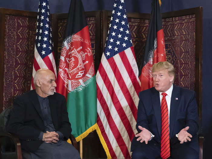 He also sat down for a discussion with Afghan President Ashraf Ghani. During their conversation, he said that he had reopened peace talks with the Taliban. "The Taliban wants to make a deal, and we