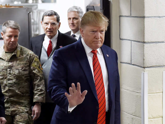 The plane landed at Bagram Airfield in Afghanistan at 8.33 p.m., according to Politico. The shades were drawn and the lights were off. US troops have been stationed in Afghanistan since 2001, shortly after the September 11 terrorist attacks, but this was Trump